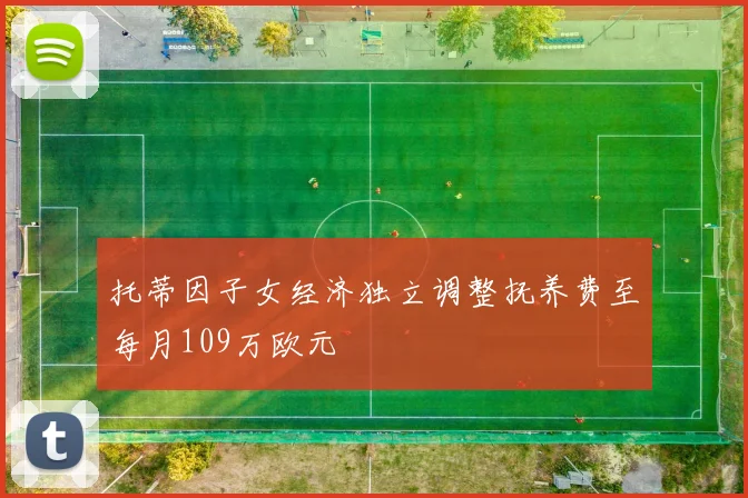 托蒂因子女经济独立调整抚养费至每月109万欧元